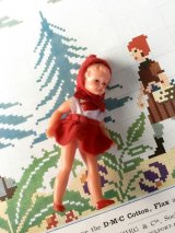 小さな赤ずきんちゃん　ヴィンテージ　ミニチュアドール　イタリア