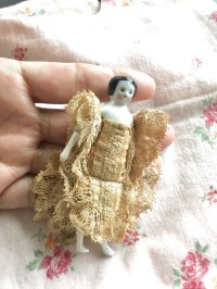 小さなチャイナヘッドドール　人形の家　ヴィクトリアン     　　　