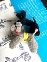 プードル     犬      ブラック ＆ グレー　2点セット    シュタイフ　