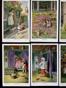 他の写真2: 赤ずきんちゃんのアンティークカード　６枚揃い　フルセット　ドイツ　　