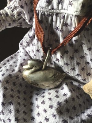 画像1: 銀のラトル     鴨　アヒル  水鳥      シルバー９２５　