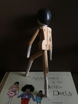 画像2: ペグドール　オランダ人形　２９ｃｍ      人形の家　アンティーク  ウッデンドール A