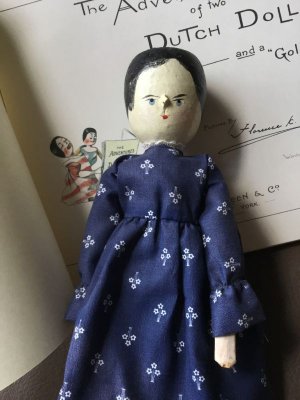 画像1: ペグドール　オランダ人形　２９ｃｍ      人形の家　アンティーク  ウッデンドール A