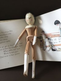 ペグドール　オランダ人形    ２９ｃｍ　人形の家　アンティーク  ウッデンドール 