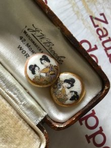 他の写真2: 薩摩焼ボタン　ジャポニズム     SATSUMA      ボタンコレクション  ２個セット  