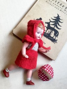 他の写真1: 赤ずきんちゃん   ニットドレス    ヴィンテージドール　１４cm         ドイツ      リジードール