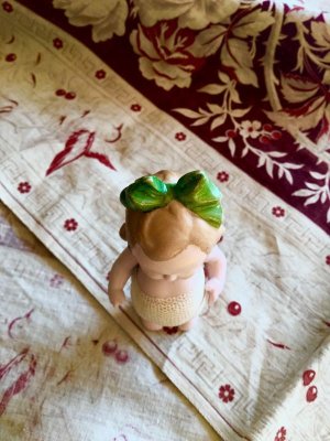 画像2: 緑のリボンの女の子ドール　ドイツ生まれのオールビスク 人形遊び ドールハウス ジャーマンアンティーク　ヘルトヴィヒ