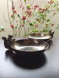 どんぐり抱えたりすのトレイ   ★ ちょっと贅沢な シルバープレート