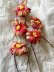 画像2: ベルベットフラワー   モーブピンク　古い染め花　5本セット  布造花 (2)