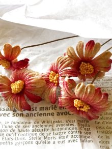 他の写真3: ベルベットフラワー   モーブピンク　古い染め花　5本セット  布造花