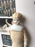 ブロンドヘアのチャイナヘッドドール　アンティーク　ドイツ　人形の家　未使用