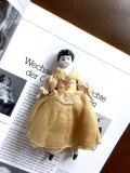 小さなチャイナヘッドドール　★シルクの装い　ドールハウス　１６，５ｃｍ　ドイツのアンティーク　