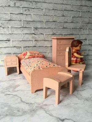 画像5: 古い時代のドールハウス家具　ファニチャーセット　　人形の家