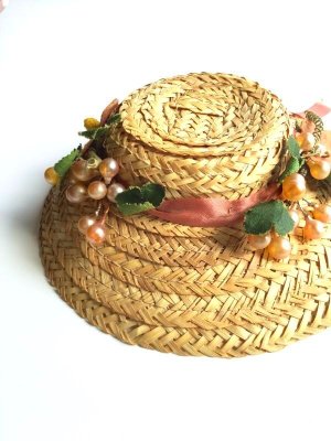 画像2: 麦わら帽子　★フラワーハット　ハットドレス  　 ドールサイズ 　⒊