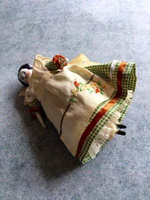 画像3: チャイナショルダードール　エプロンドレス    ジャーマンアンティーク　チャイナヘッド