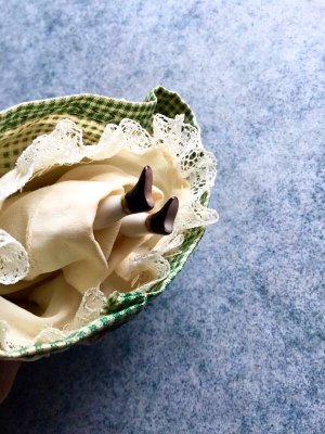 画像4: チャイナショルダードール　エプロンドレス    ジャーマンアンティーク　チャイナヘッド