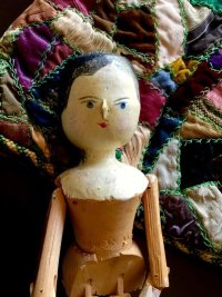 ペグドール　オランダ人形     ２8ｃｍ　人形の家　アンティーク  ウッデンドール 