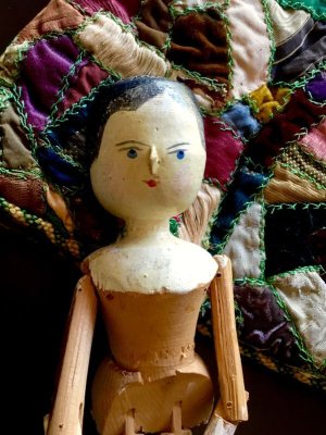 画像1: ペグドール　オランダ人形     ２8ｃｍ　人形の家　アンティーク  ウッデンドール 