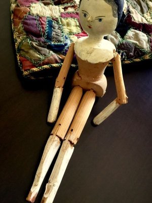 画像2: ペグドール　オランダ人形     ２8ｃｍ　人形の家　アンティーク  ウッデンドール 