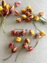  ヴィンテージの布花    ★秋色造花    蕾 つぼみ   手芸素材   コサージュパーツ