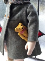 海を渡った小さなベア　ガラス目のテディ　ハニーカラー　メイドインジャパン　A　