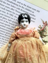 蒼い目のチャイナヘッドドール　１７，５ｃｍ　ジャーマンアンティーク　