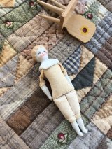 小さいちいさいチャイナヘッドドール　ブロンドヘア   人形の家　未使用　アンティーク　ドイツ