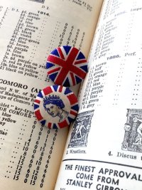 ユニオンジャックのボタン   エリザベス女王　コロネーション　１９５３年  英国