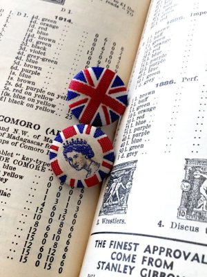 画像1: ユニオンジャックのボタン   エリザベス女王　コロネーション　１９５３年  英国