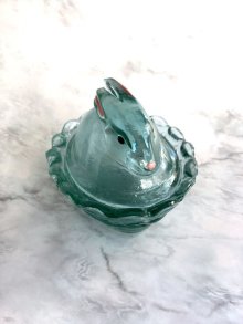 他の写真2: ガラスの兎  　   インクブルー   　★６ｃｍ 　　ウサギの入れ物     
