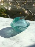 ガラスの兎  　   インクブルー   　★６ｃｍ 　　ウサギの入れ物     