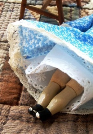 画像3: ブルードレスのチャイナヘッドドール　小さなサイズ　１４，５ｃｍ