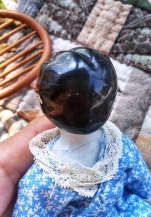 画像6: ブルードレスのチャイナヘッドドール　小さなサイズ　１４，５ｃｍ