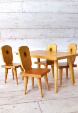 テーブル ＆ チェアー　ドールハウス　ダイニングセット　ミニチュア家具　