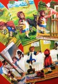 ６枚シリーズセット　ヴィクトリアンクロモス　赤ずきんちゃんとオオカミ 　大きなサイズ