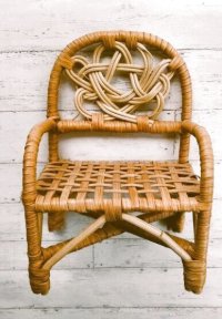 ドールサイズの籐椅子　ヴィンテージチェア