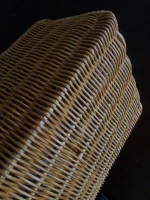 画像3: 網み目のきれいな籐のバスケット　持ち手のついた手さげスタイル　イギリス　