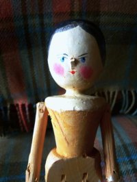 ペグドール　オランダ人形　２９ｃｍ 　　人形の家　アンティーク 　 ウッデンドール 