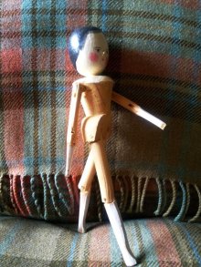 他の写真1: ペグドール　オランダ人形　２９ｃｍ 　　人形の家　アンティーク 　 ウッデンドール 