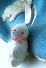 そら色のうさぎ　ジャパンラビット　レトロなぬいぐるみ　スモールサイズ
