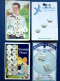HAPPY PRICE！ 古い時代のボタン　オリジナルカード　４種セット　C