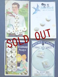 HAPPY PRICE！ 古い時代のボタン　オリジナルカード　４種セット　C