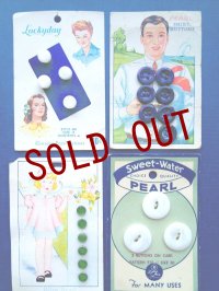 HAPPY PRICE！ 古い時代のボタン　オリジナルカード　４種セット　A