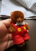 赤いパンツの子 　ドイツのこぐま　　ヴィンテージベア　　ポケットサイズ