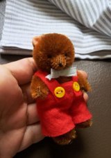 赤いパンツの子 　ドイツのこぐま　　ヴィンテージベア　　ポケットサイズ