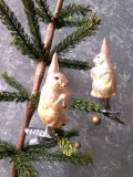 白うさぎのグラスオーナメント　★心ときめくシーズンに向けて　 ドイツのクリスマス　　