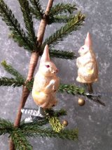 白うさぎのグラスオーナメント　★心ときめくシーズンに向けて　 ドイツのクリスマス　　