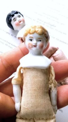 他の写真2: 小さいチャイナヘッドドール　人形の家　１２ｃｍ　ペア２体セット　