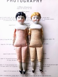 小さいチャイナヘッドドール　人形の家　１２ｃｍ　ペア２体セット　