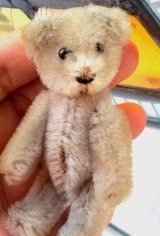 砂色グレーのミニチュアベア   　ドイツ　シュコー社    ９cm